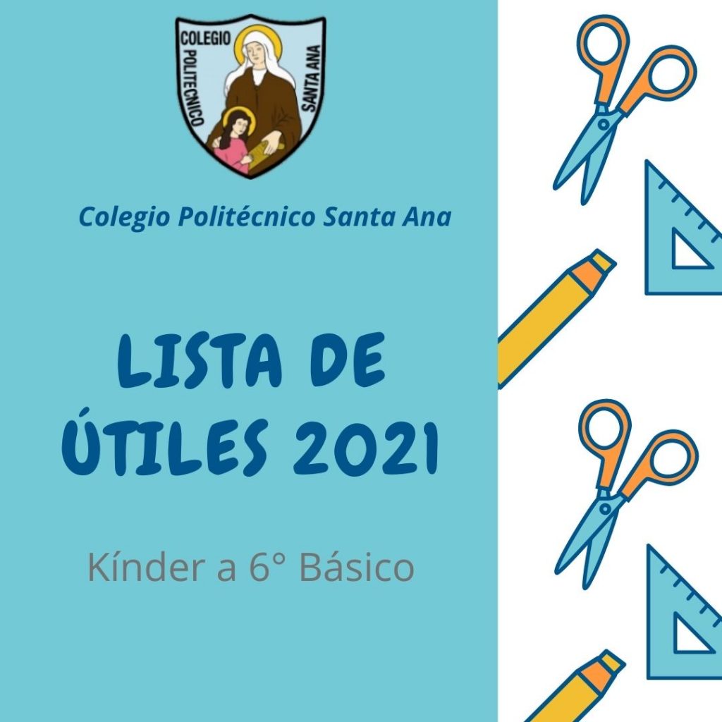 Lista de útiles de Kínder a 6° Básico