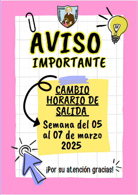 CAMBIO HORARIO DE SALIDA